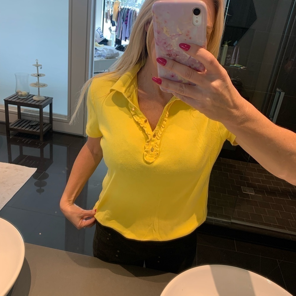 Lauren Ralph Lauren Ruffle Polo Shirt - Picture 2 of 10